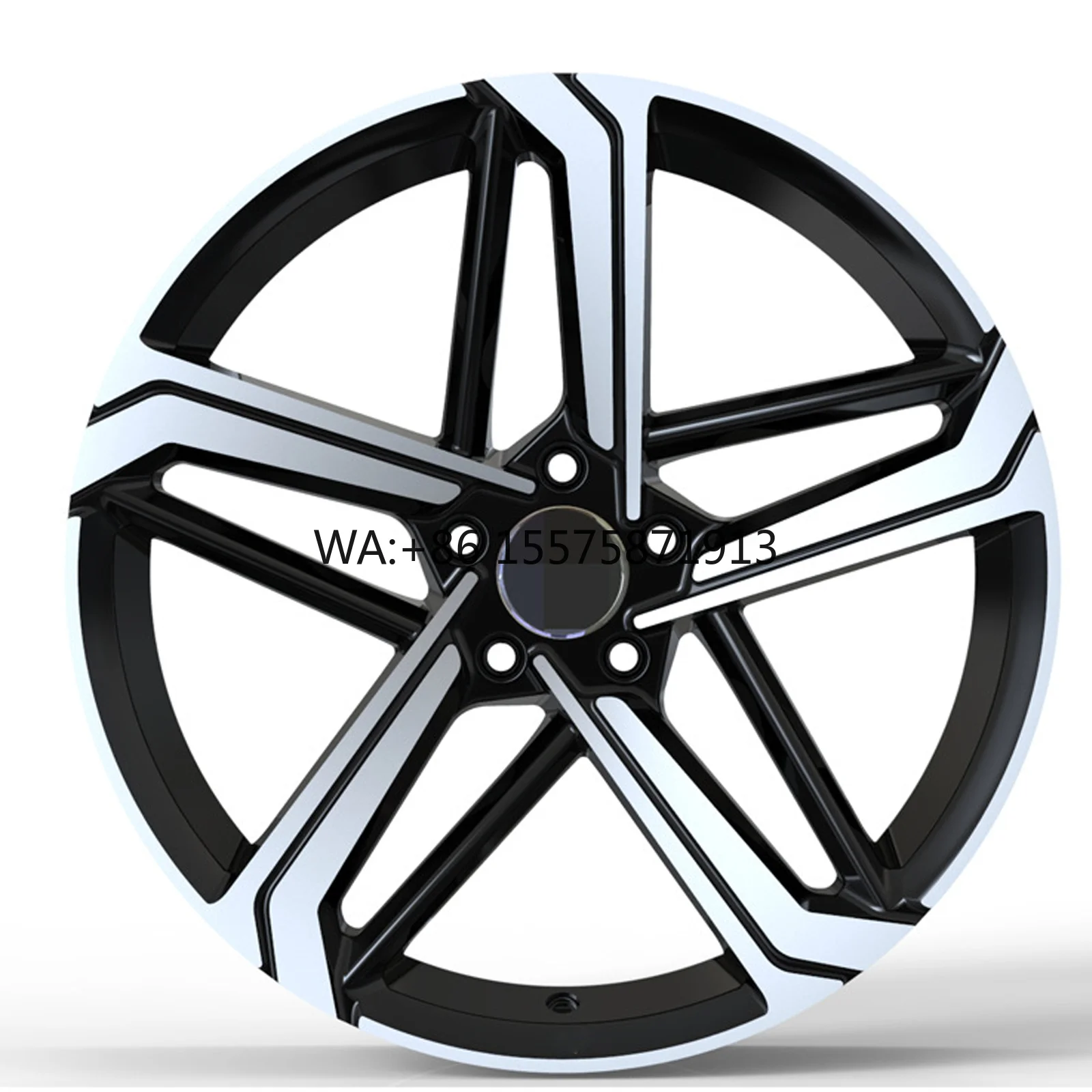 Gloss Black Machined Face Customized Multi Spoke Design Customized Aluminum Alloy Rim for Cars & Family Vehicles