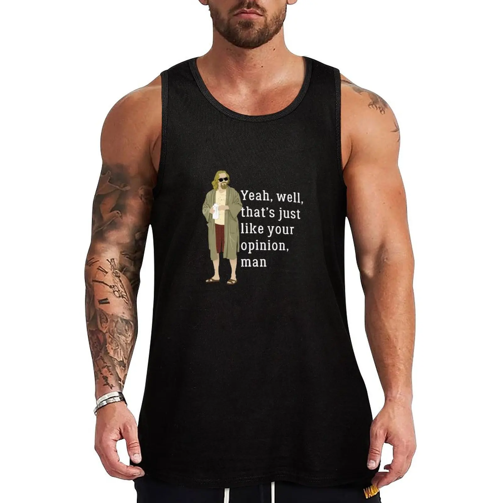 

Yeah, well, that’s just like your opinion, man Tank Top Men gym sportswear Men's clothes Muscle fit