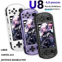 128G U8 Retro Handheld Video Game Console Linux System 4.0 Inch IPS Screen R35s Pro Portable Pocket Video Player and 64GB Games