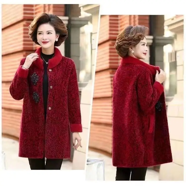 2024 Autumn Thickened Long Standing Collar Imitation Mink Fur One Piece Fur Environmental Protection Fur Women Loose Coat LX312