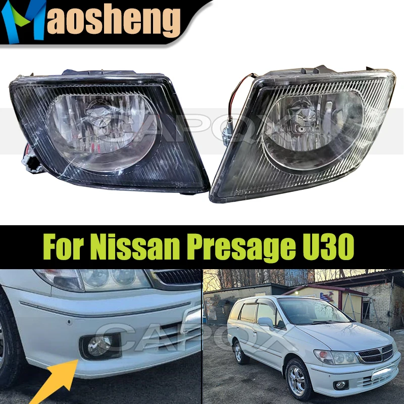 

1Pair Front Bumper Fog Light DRL For Nissan Presage U30 Fog Lamp Driving Light Daytime Running Light