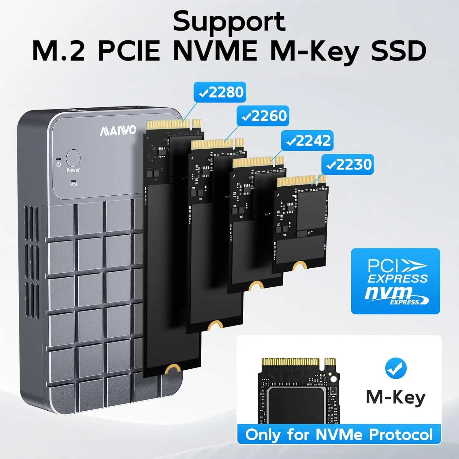 MAIWO RAID NVMe Enclosure USB3.2 GEN2x2 20Gbps