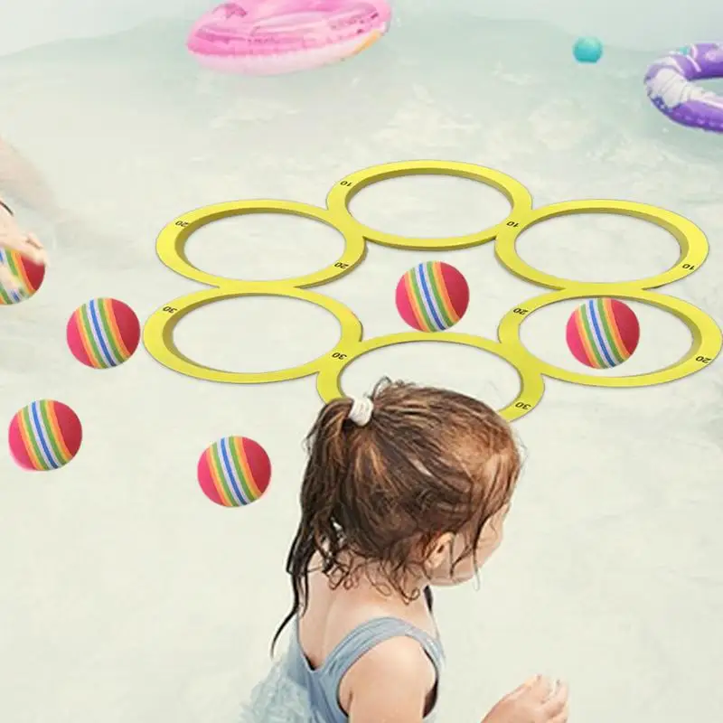 Zwembad Drijvend Gooien Speelgoed Drijft Gooien Speelgoed Zwembad Watersport Kleurrijk Lichtgewicht Gooi Spelset Buitenplezier Voor Familie