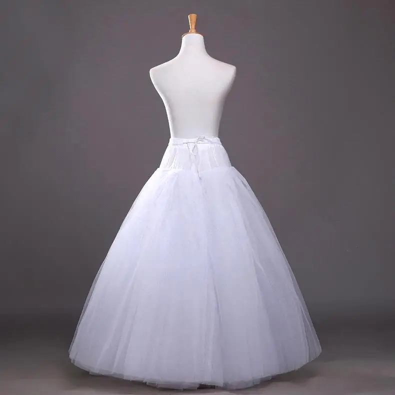 4 Layers Ball Gown Petticoats Womens White Hoopless Underskirt Wedding Dress Petticoat Slip Crinoline Bridal Wedding Accessories