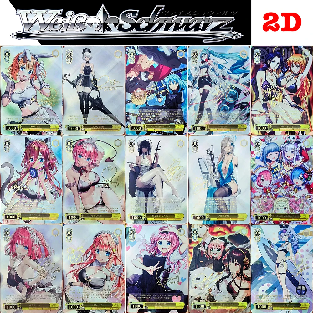 15PC/Set Anime Weiss Schwarz DIY ACG Sexy Contest Collectible Card Christmas Birthday Gift Board Game Marin Hoshino Ai Tokisaki