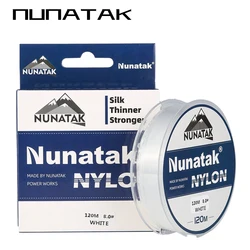 2024 NUNATAK New Nylon Fishing Line Full 120M Japan High Quality Monofilament Carp Line White Blue Green Nylon Sea Fishing Line
