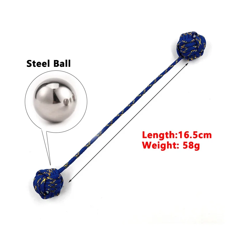 

1PC Outdoor EDC Self Defense Monkey Fist Fidget Finger Toys Paracord Stress Extreme Finger Toys Steel Ball Window Breaker