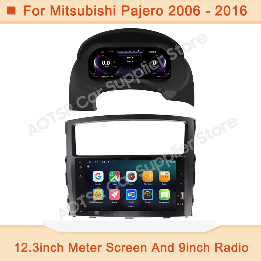 For Mitsubishi Pajero 2006 - 2016 Android Car Multimedia Stereo Player Instrument LCD Dashboard Display Meter GPS Navi Head Unit