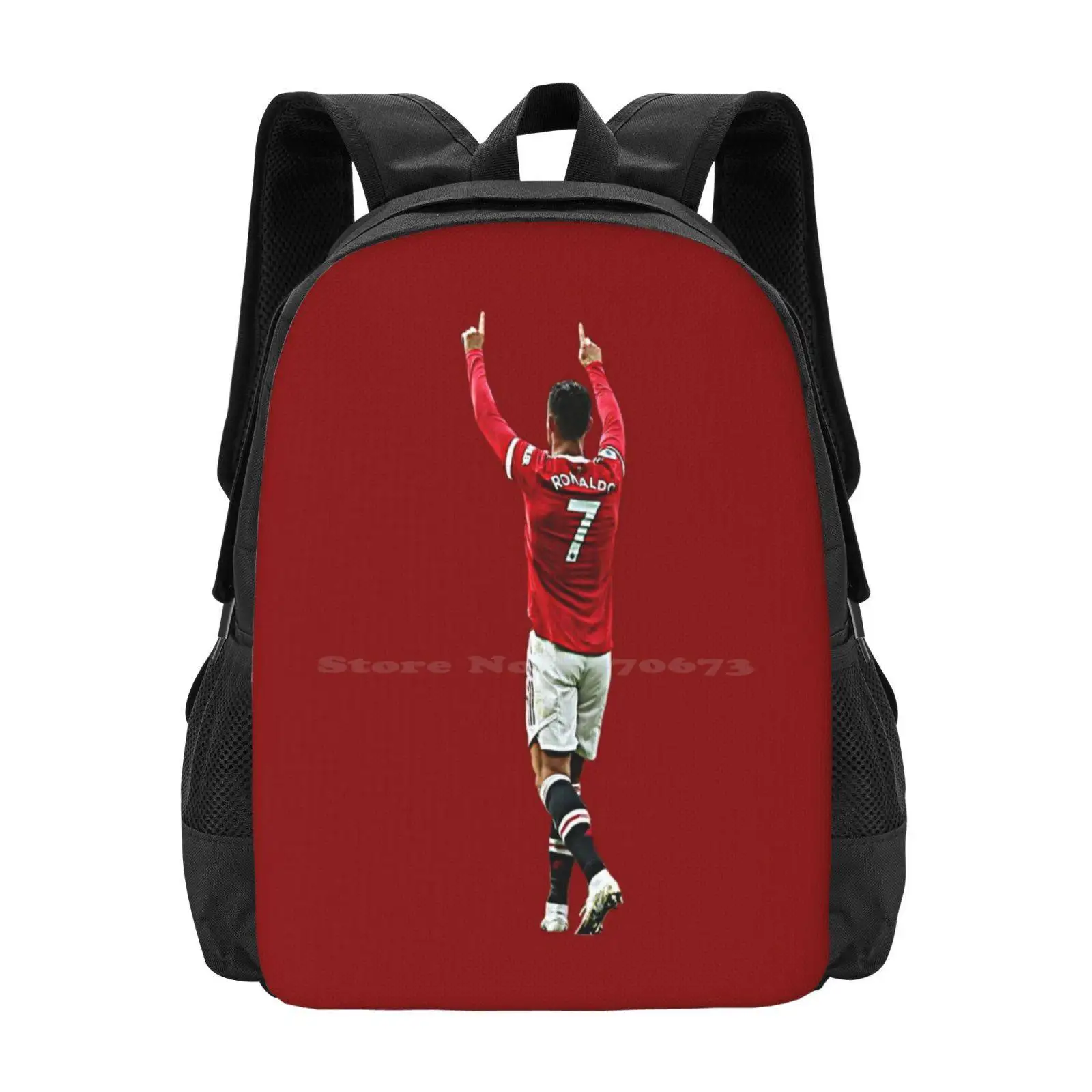 Ronaldo Backpack For Student School Laptop Travel Bag Welcome Back Legend Welcome Cristiano Mu Soccer Red Devil Ronaldo Ronaldo