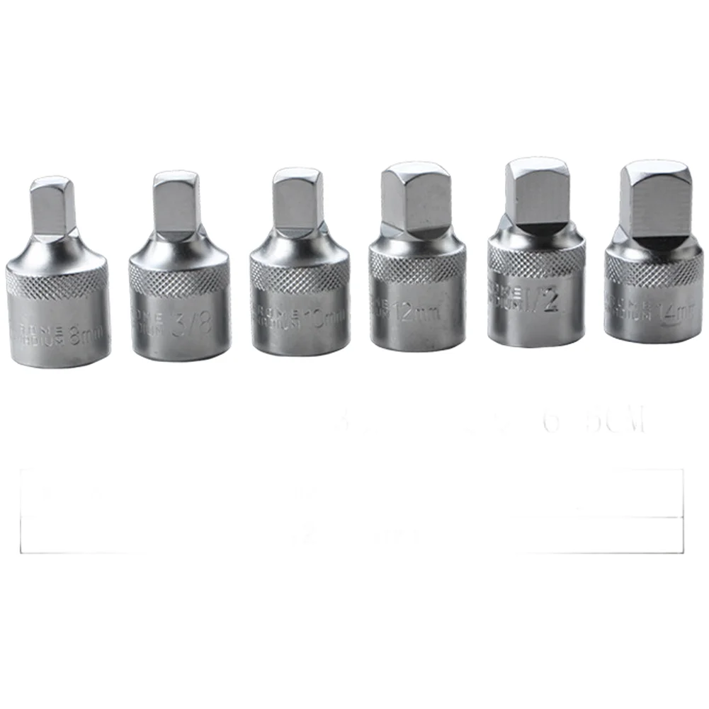 

Square Head Oil Pan Socket Set Under-Car Repair Chrome Vanadium Steel Carbon Steel 6-Piece Set Square Head Design