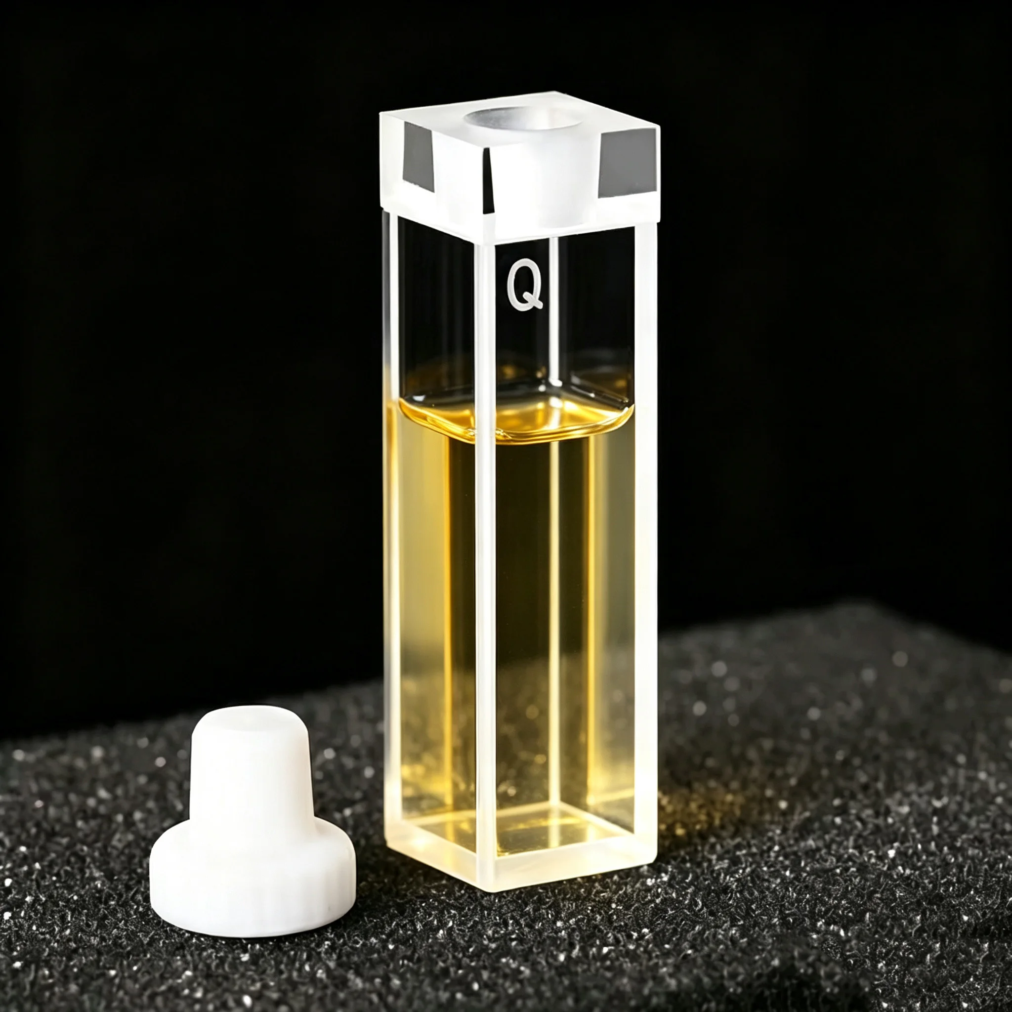 4pcs/pack Standard quartz fluorescence cuvette cell with stopper(10mm)