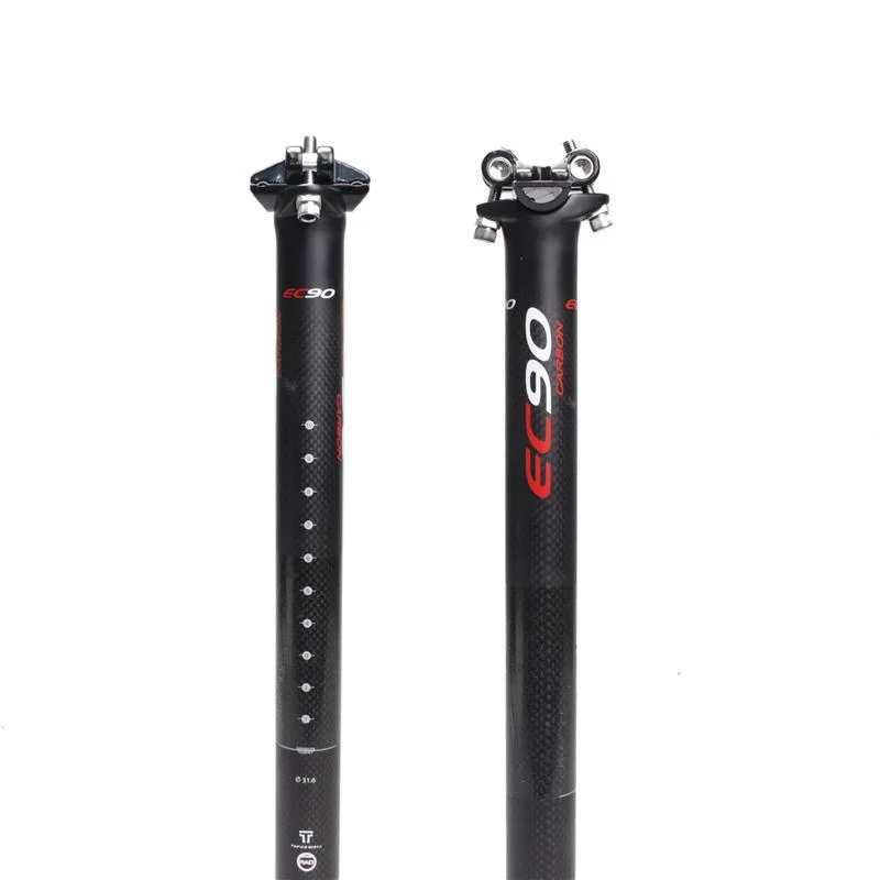 EC90 Carbon Seatpost Road Mountain Bikes Ultralight Carbon Fiber Seat Post 27.2/30.8/31.6mm Seat Tube 350/400mm Cycling Seatpost