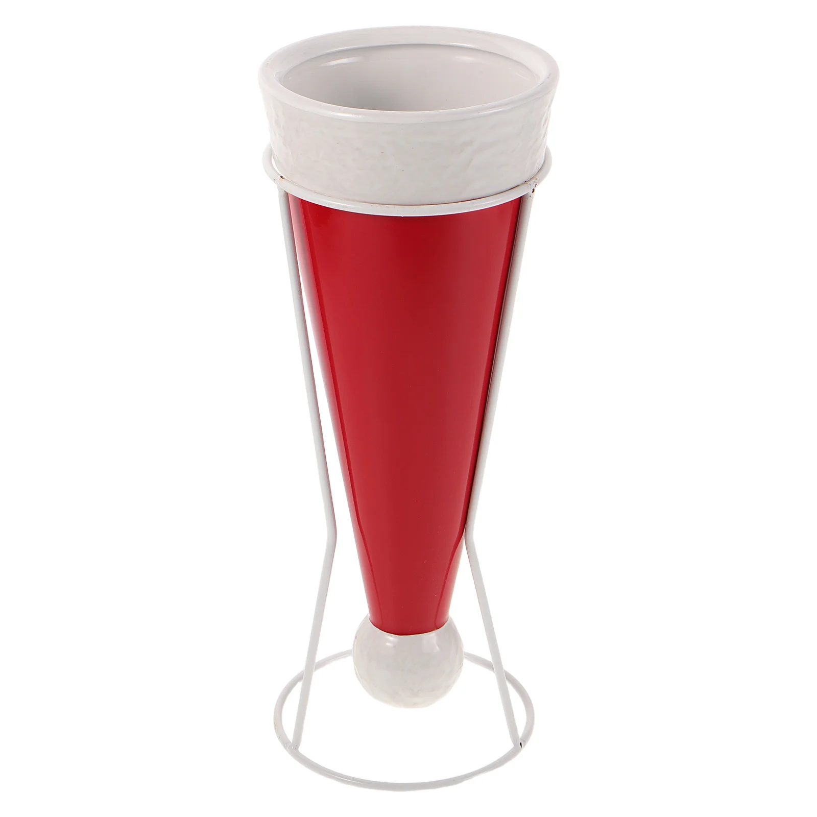 

Artistic Ceramic Santa Hat Vase Christmas Decor Unique Flower Pot Festive Room Bedroom Dried Flower Holder