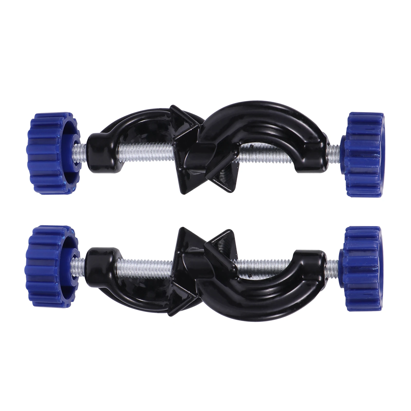2Pcs Blue Knob Multi-purpose Clamp Holder Corrosion Resistant Lab Factory Home Use Adjustable Boss Head Clamps Aluminum