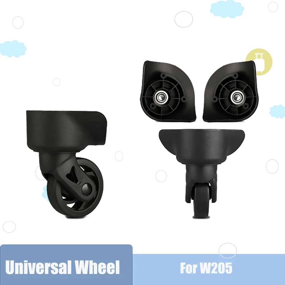 

Silent W205 Luggage Wheel Replacement Suitcase Caster Shockproof PU Rubber Universal Wheel 360 Rotating Trolley Bag