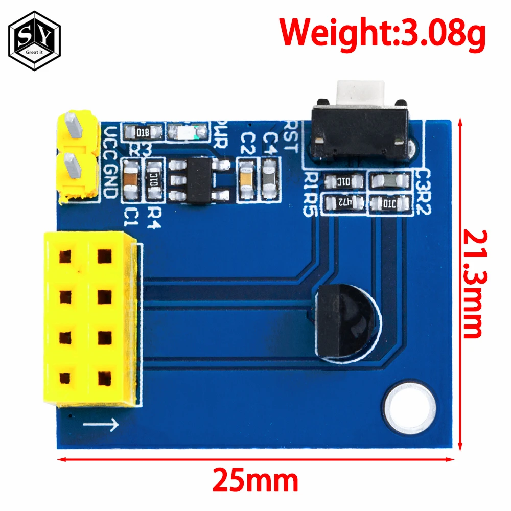 ESP8266 ESP-01 ESP-01S DS18B20 Temperature Humidity Sensor Module esp8266 Wifi NodeMCU Smart Home DIY Kit (with ESP01)