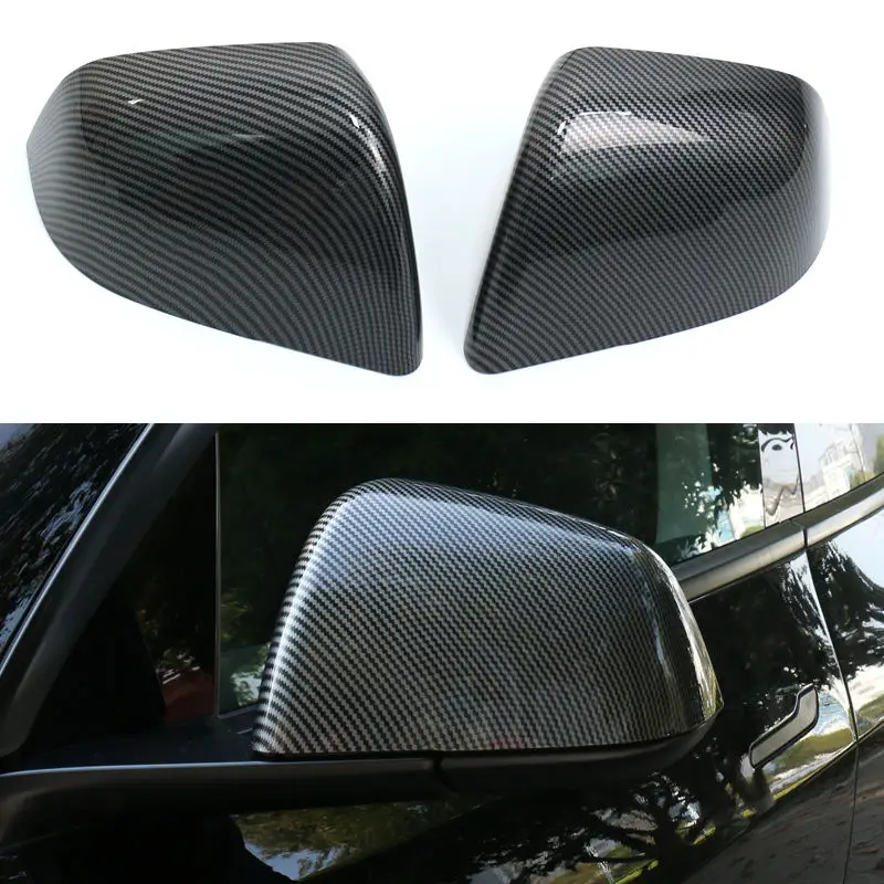 Carbon Fiber Car Rearview Mirror Cover For Tesla Model 3 Highland ABS Rear View Mirror Decorative Shell Auto Exterior Accessorie