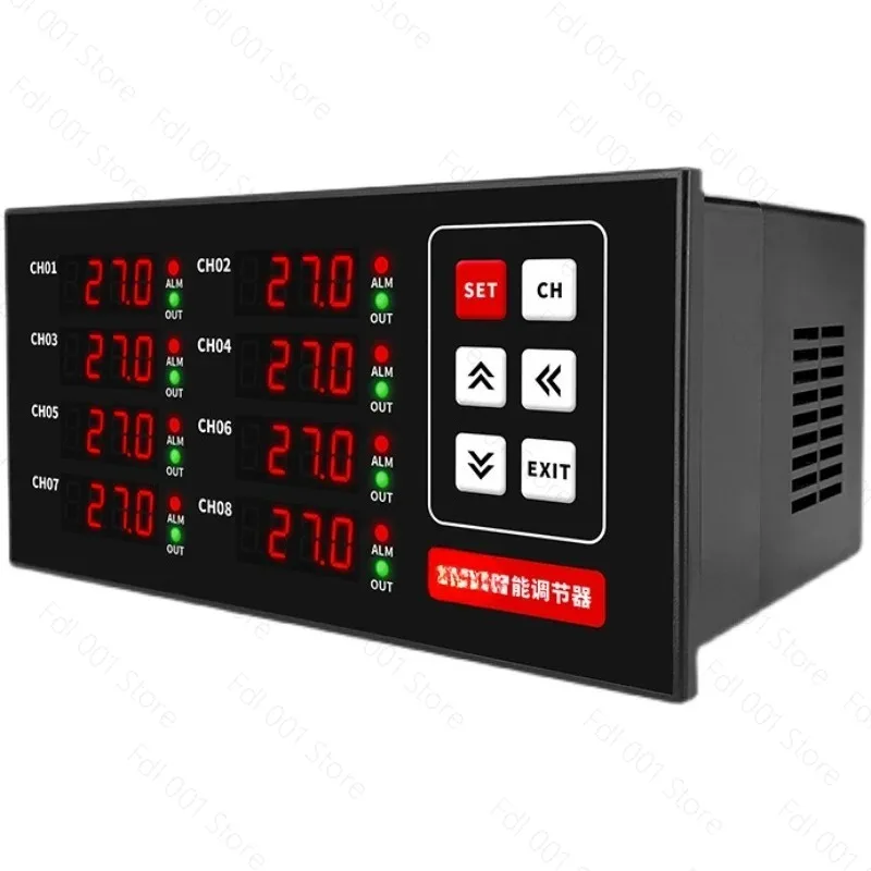 For THKT multi-channel digital display thermostat, 6-channel 8-channel PID temperature control, upper and lower limit control