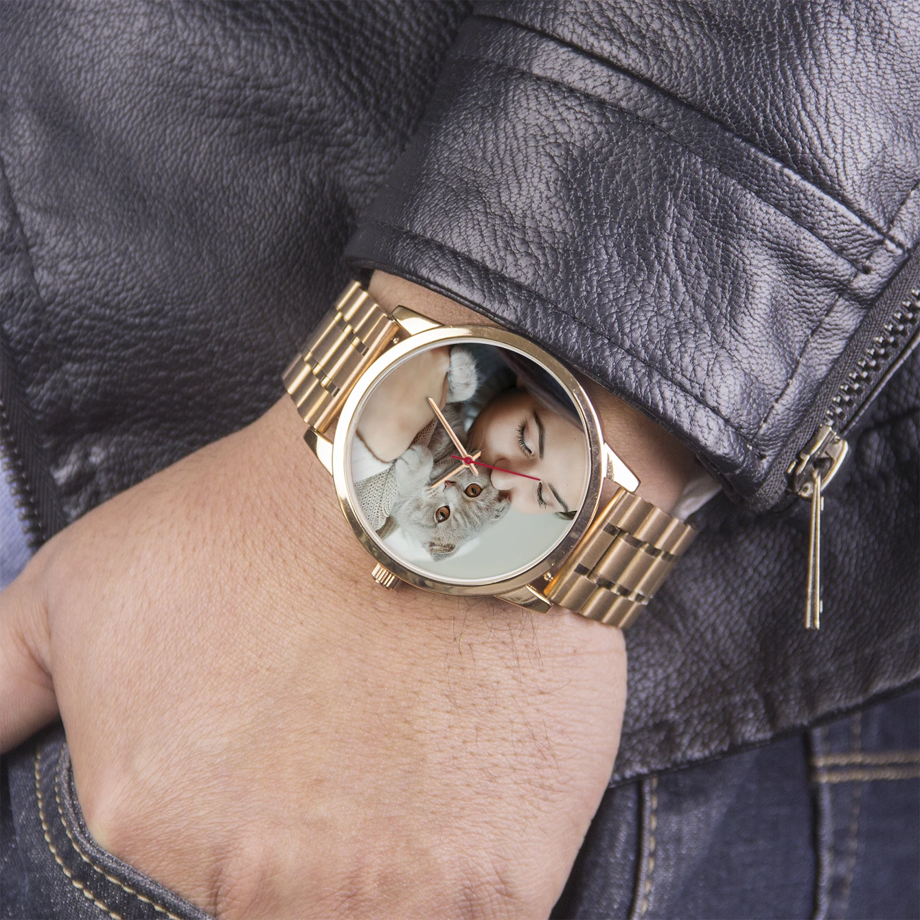 Men's Custom Rose Gold Quartz Watch