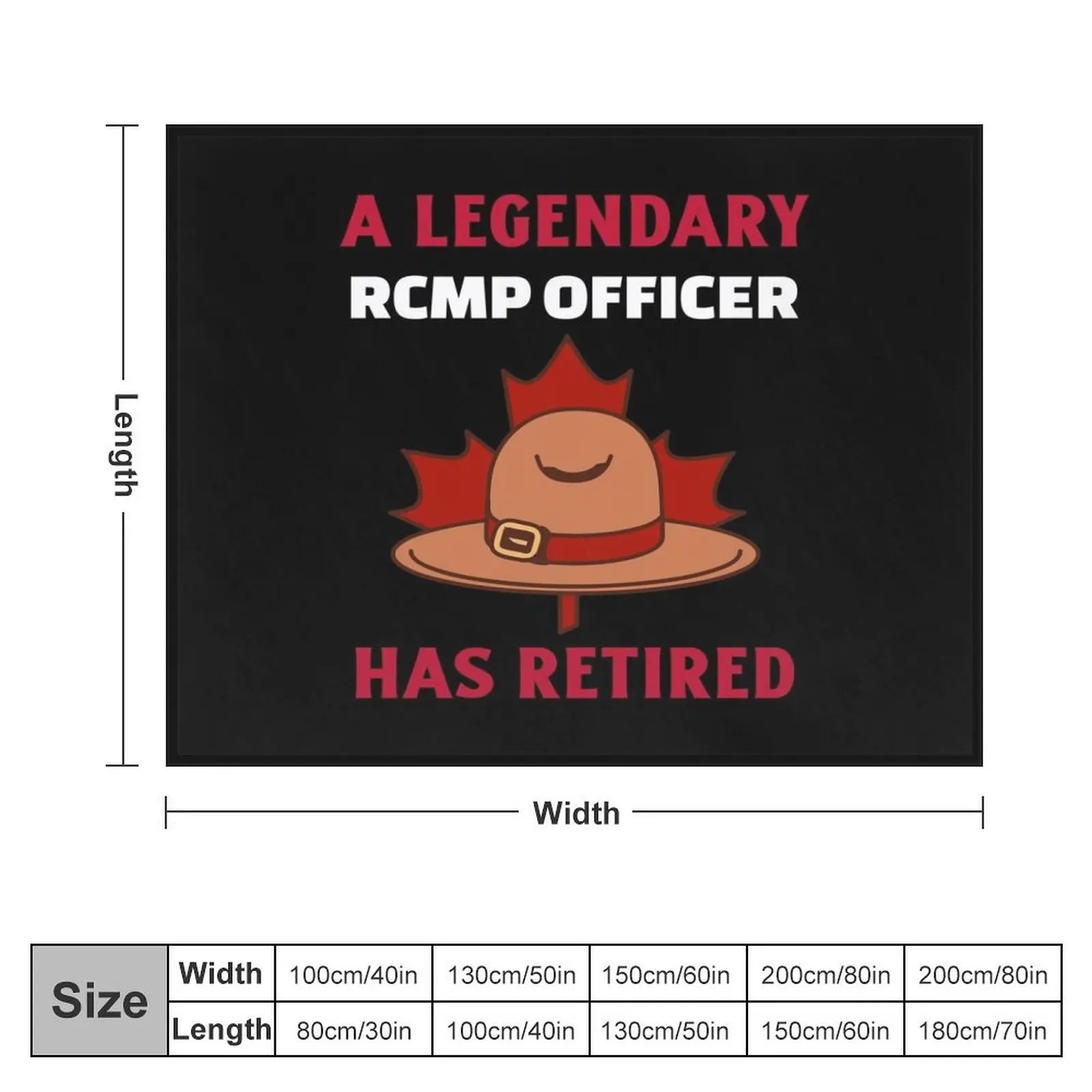 A Legendary RCMP Officer Has Retired Throw Blanket Nap Plush anime Personalized Gift Blankets