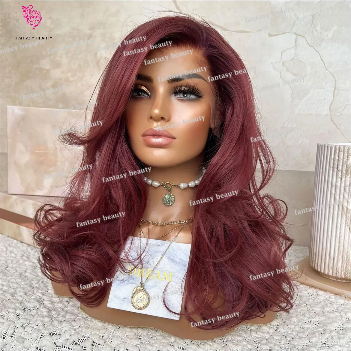 Burgundy 360 HD Lace Front Wig Premium Red 99J Human Hair Pre-drawn 5x5 Lace Closed Remy Centaur Full Lace 100% Human Hair Wig