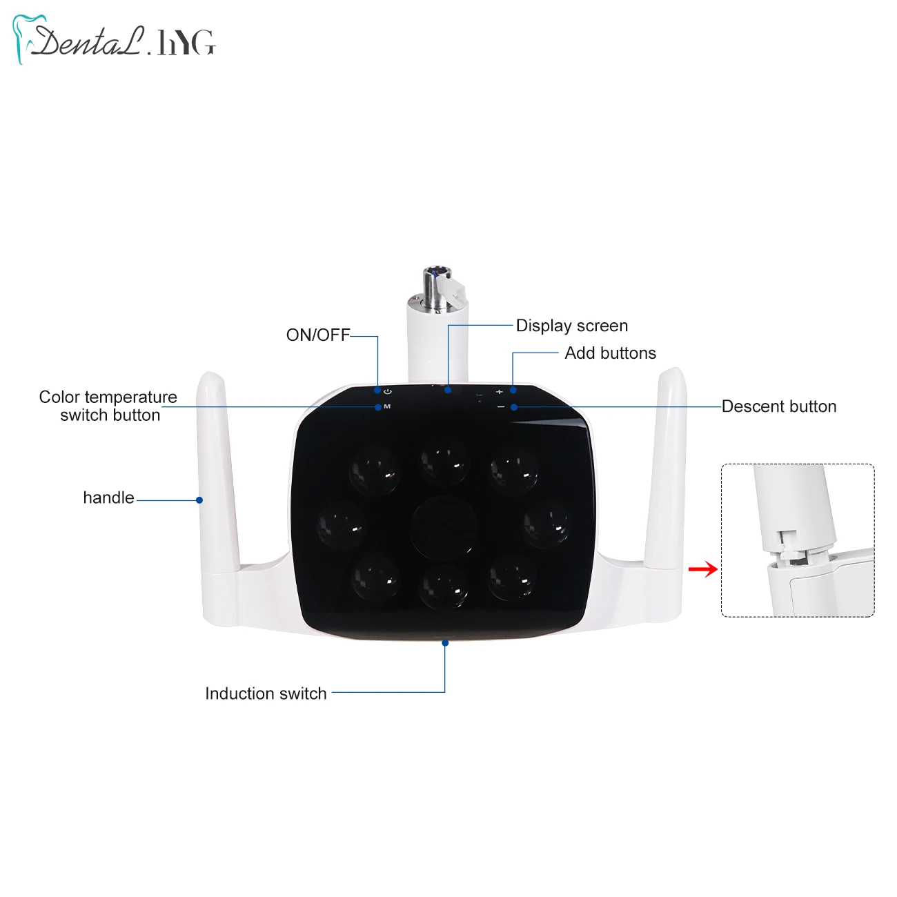 8LED Dental Oral Operation Lamp Induction Sensor Light LED for Dental Unit Chair Equipment Teeth Whitening High Quality