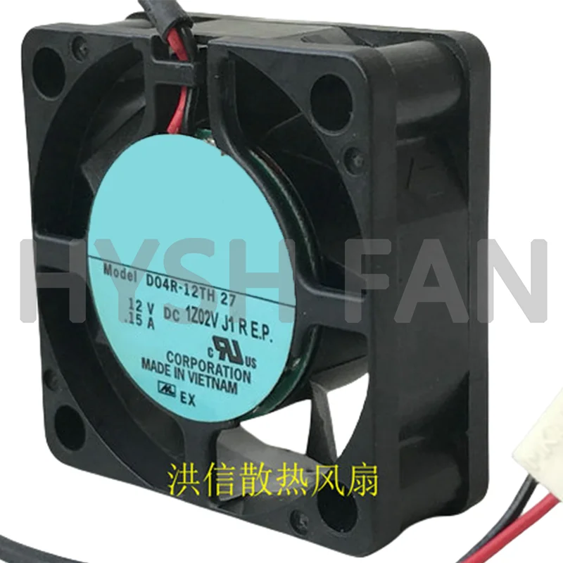 4015 D04R-12TH DC12V 0.15A 2สายพัดลมทำความเย็น40*15มม