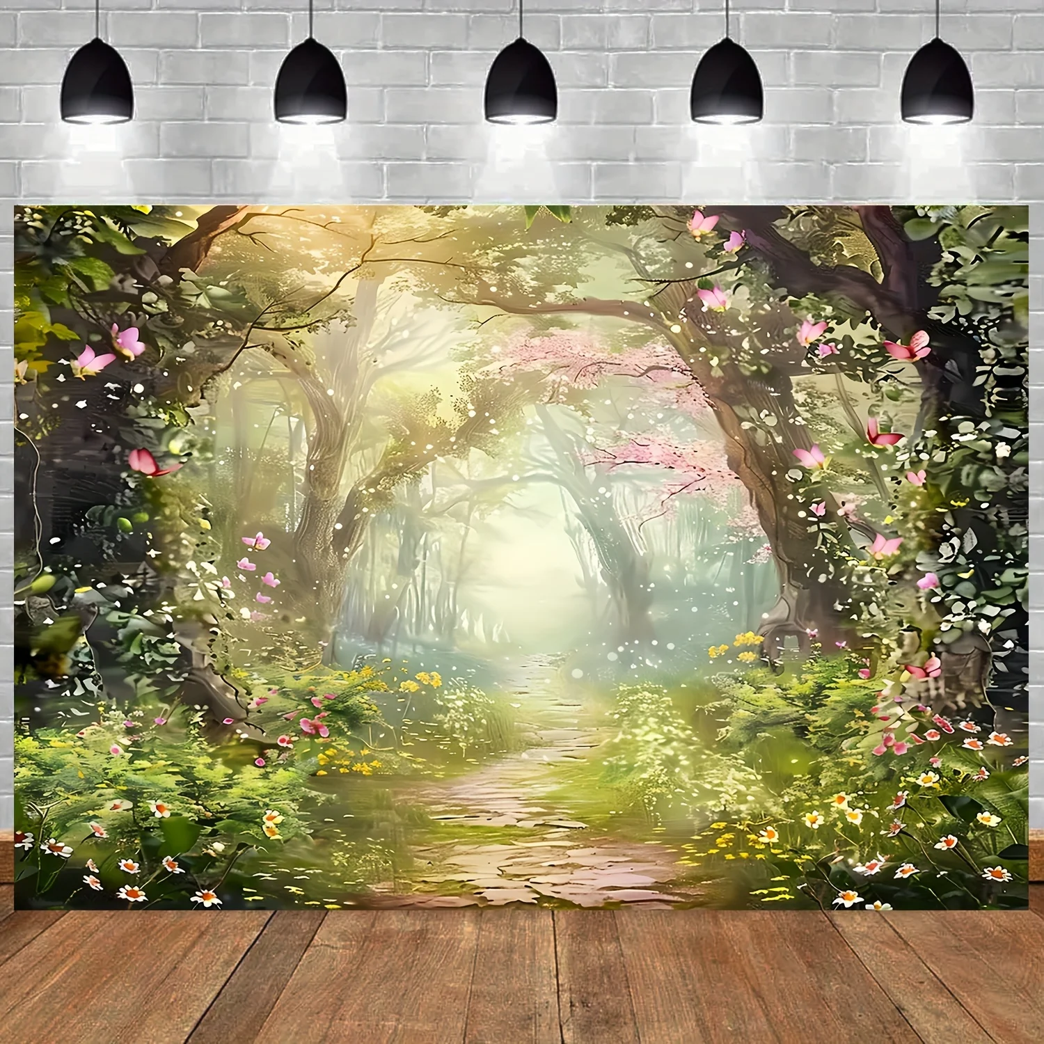 Fairy Magic Garden Polyester Banner - Versatile Party & Home Decor, Perfect For Photo Backdrops & Wall Accents