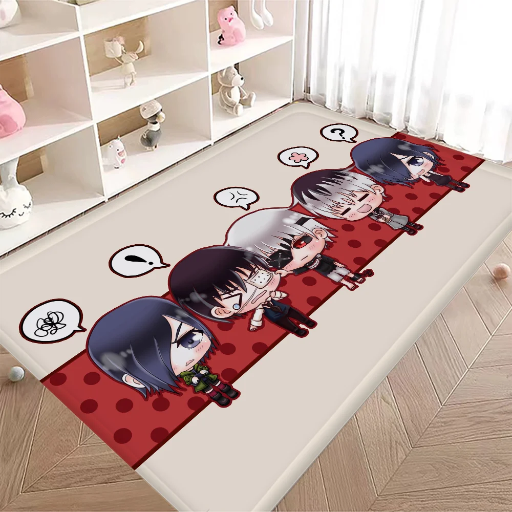 Anime Tokyo Ghoul Entrance Door Mat Washable Non-Slip Living Room Sofa Chairs Area Mat Kitchen Welcome Doormat