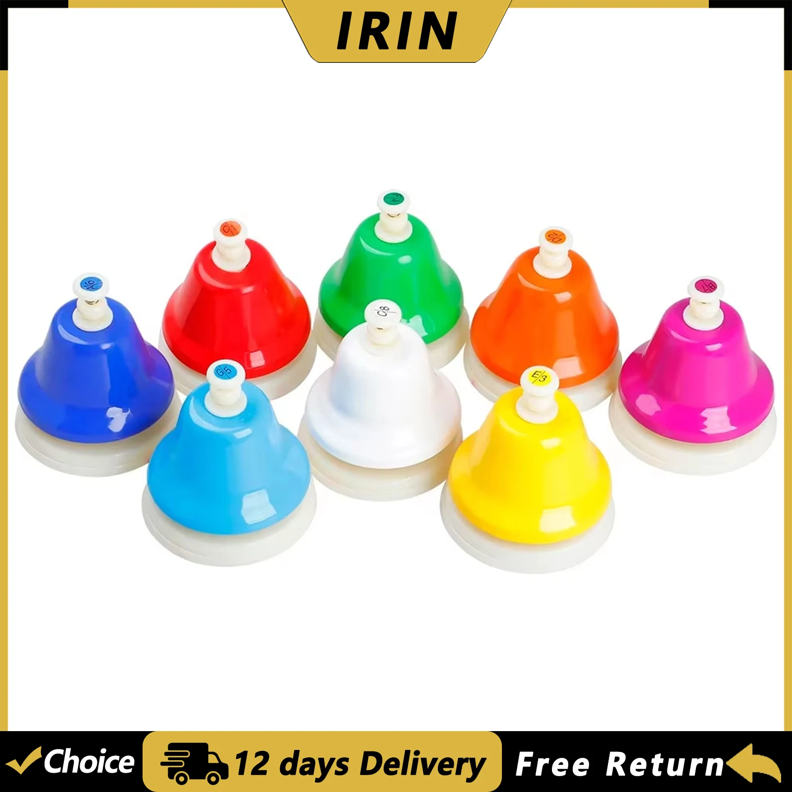 Musical Instrument Harmonium - IRIN 8-Note Hand Bells Orff Musical
