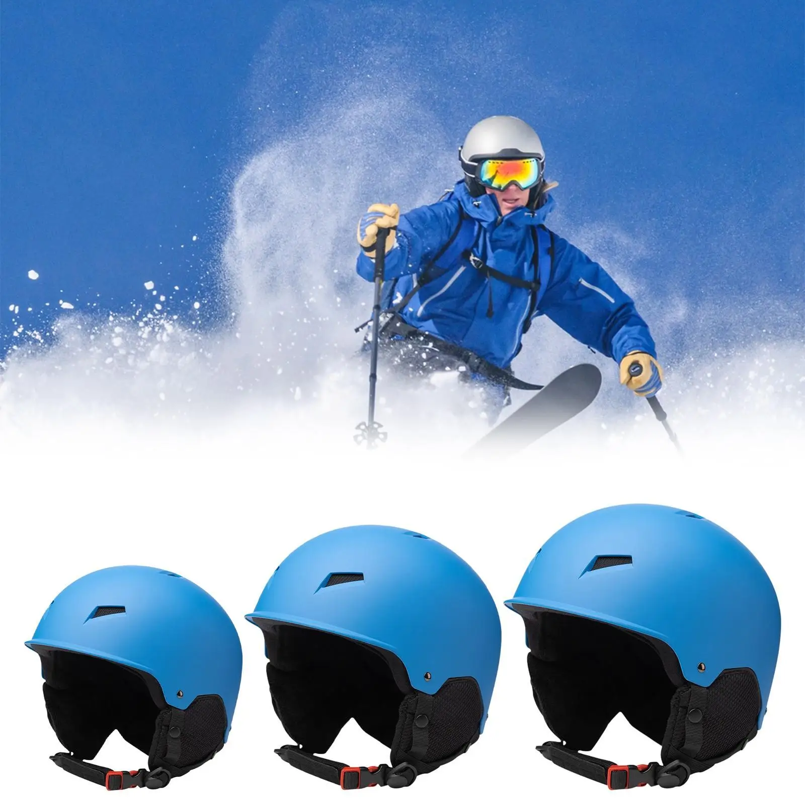 Casco de nieve cálido, equipo de snowboard para saltar de esquí de Slalom pequeño gigante