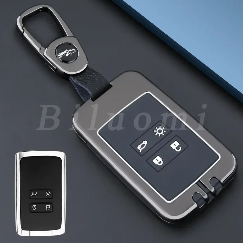 Zinc Alloy +Silicone Car Key Case Cover for Renault Scenic Sandero Espace Clio Captur Kangoo Laguna Kadjar Megane Koleos QM5 QM6