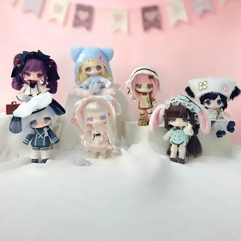 Spot Uki Doki Bjd Action Figure Blind Box Collectible Fashion Play Doll Desktop Decoration Creative Gift For Adult Collectors
