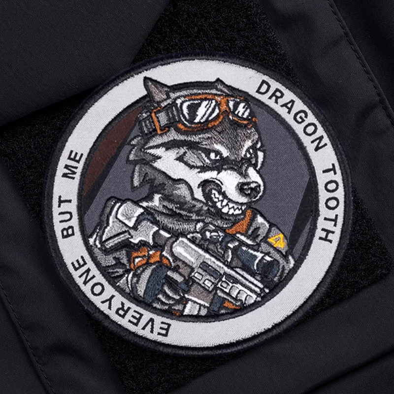 

Beast Dog 3D Embroidery Patch Animal Tactical Morale Badge Hok and Loop Backpack Decorative Stickers DIY Patches for Clothing