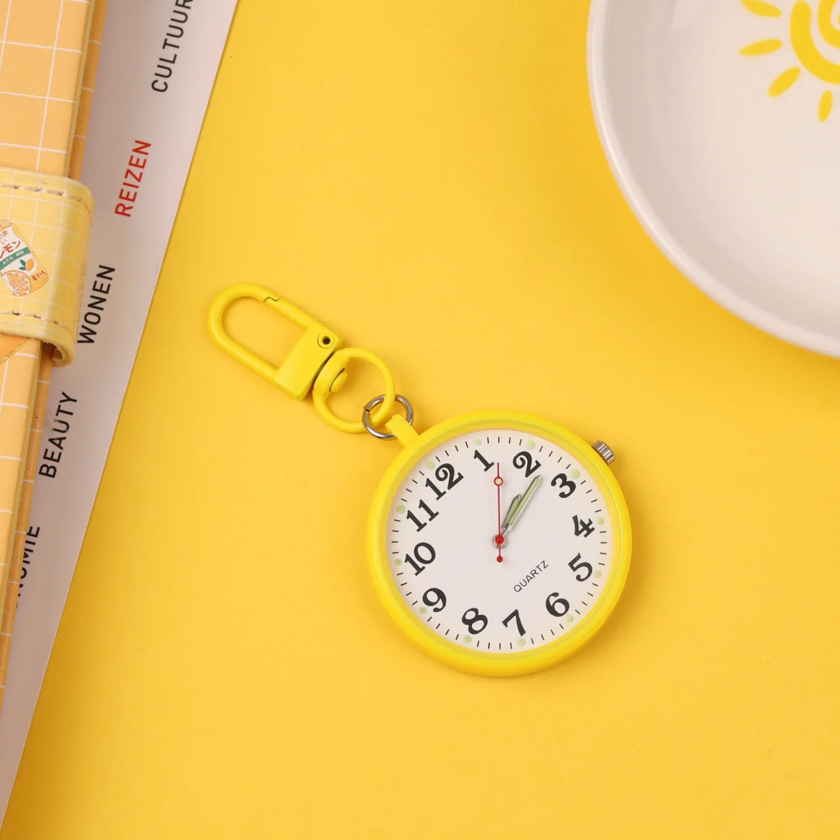 

New Student Exam Pocket Watch Personalized Junior High School Silent Mini Hanging Watch Portable Quartz Watch for College Entran