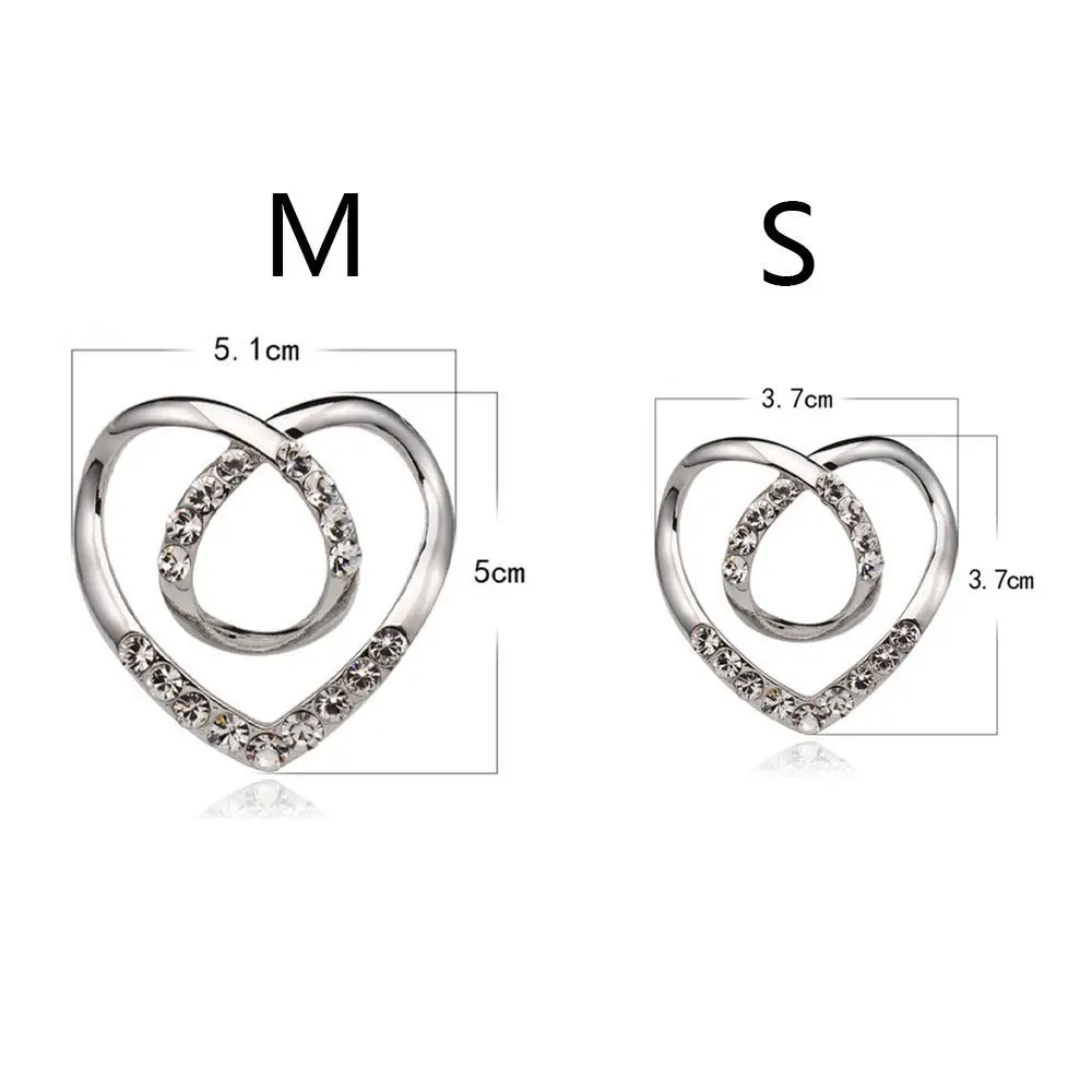 أزياء أنيقة ثلاثة حلقة الأزياء والمجوهرات كريستال وشاح حلقة وشاح مشبك بروش شال كليب