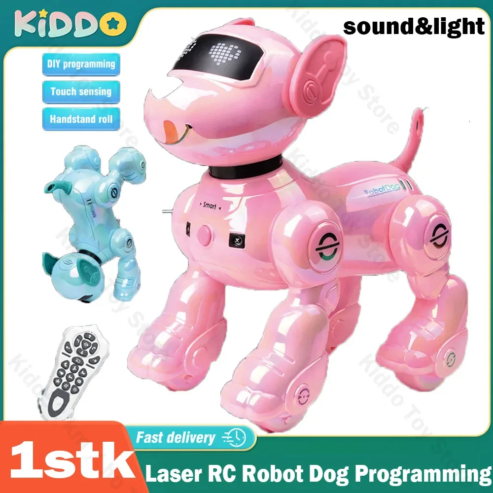 Slimme elektronische dieren Huisdieren Laser RC Robot Hond Programmeren Lopen Grappig Zingen Dansen Robot Puppy Verjaardagscadeau voor kinderen