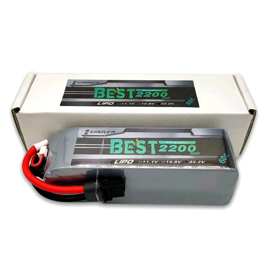 3S 4S 6S 2200mAh 60C Aircraft Model Fixed Wing Rechargeable Lithium Battery Pack