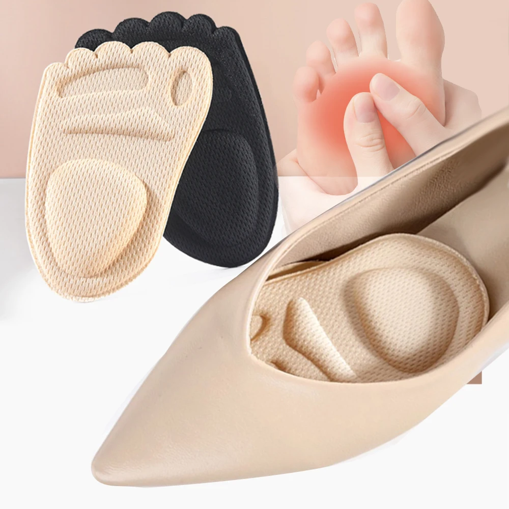 

Memory Foam Forefoot Pads Woman High Heels Inserts Massage Insoles for Shoes Anti-slip Back Sticker Foot Pain Relief Shoe Pads