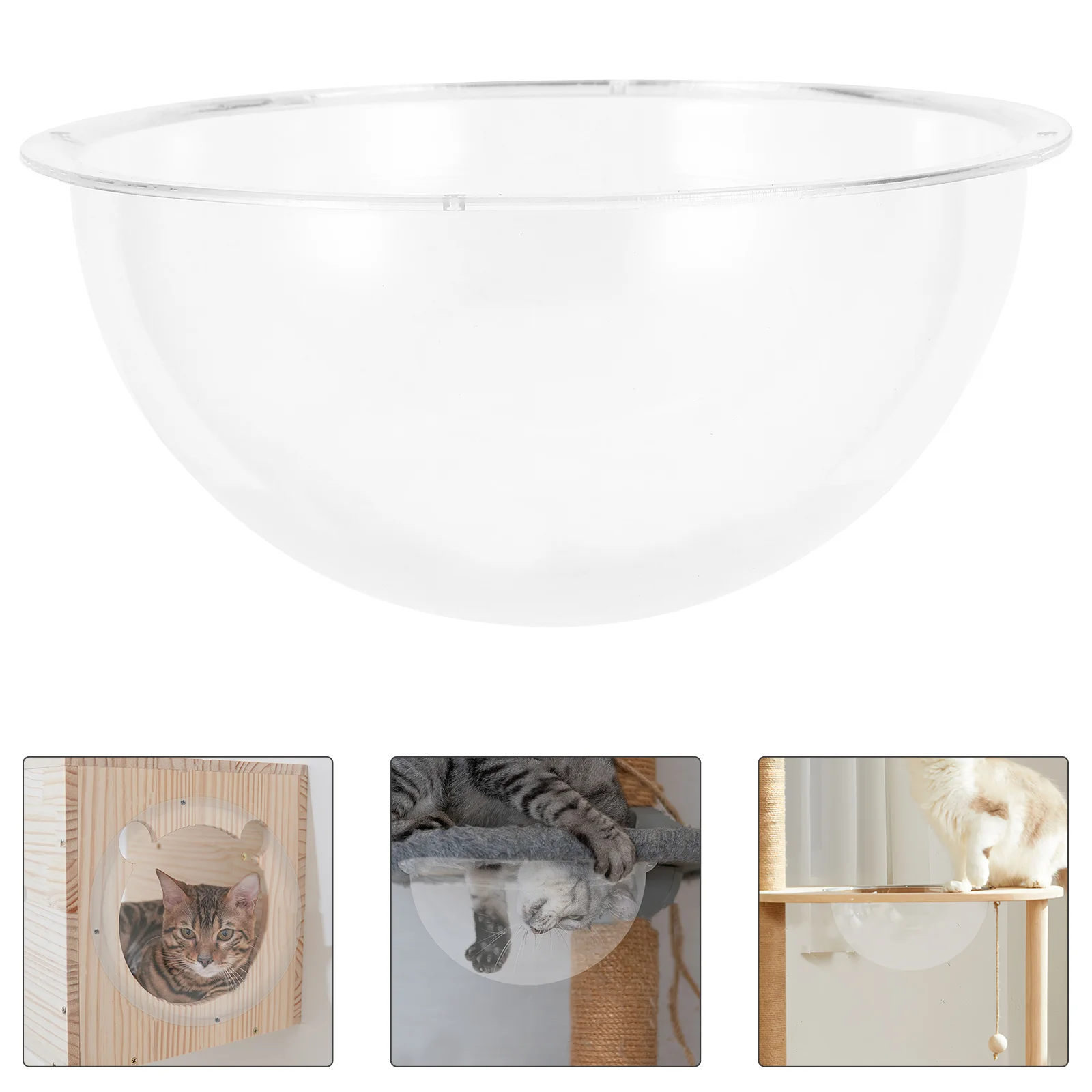 

27Cm Acrylic Transparent Cat Nest Dome For Climbing Frame Indoor Cats Kitten Bed Enclosure Scratch Post Accessory Replacement