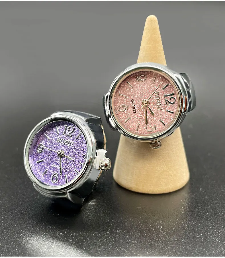 Luxury Finger Quartz Watch Mini Small Elastic Band Watches Female Rings Jewelry Clock Men Women Functional Quartz Watch New Ring