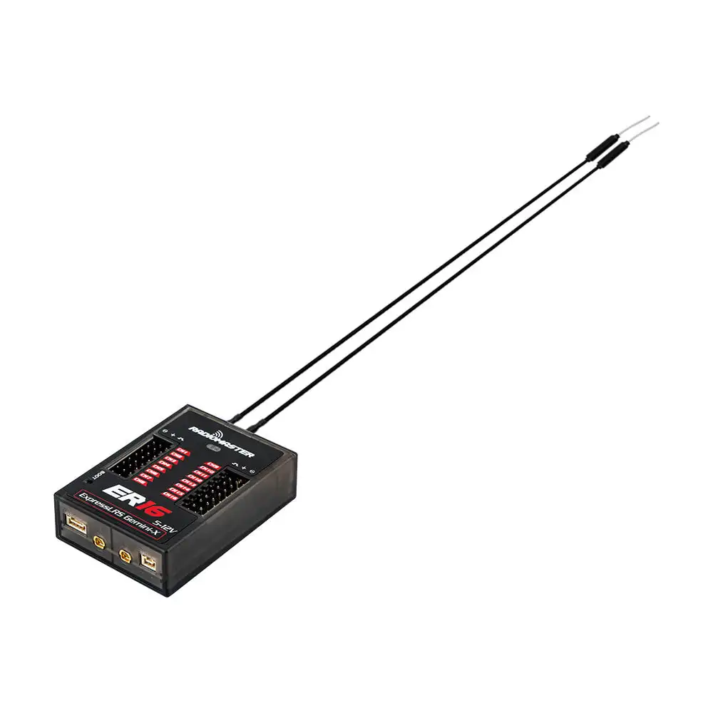 RadioMaster ER16 PWM ELRS Receiver, Dual Band, Built-In PWM Amplifier, Multi-Source Voltage Telemetry & External Safety Switch