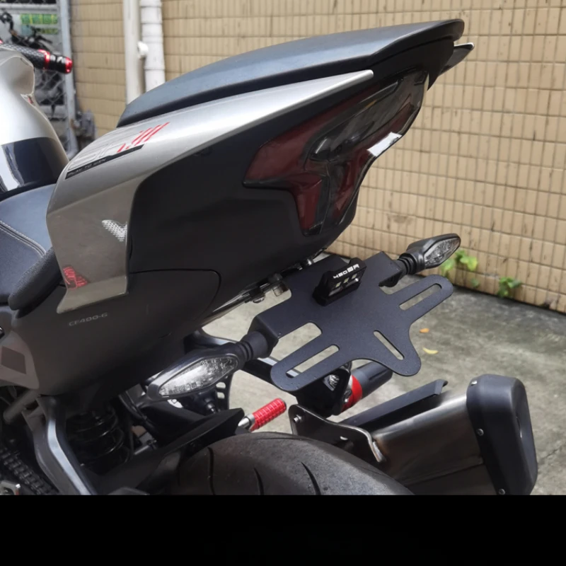 

For CFMOTO 450SR 450 SR 450SS 2022 2023+ License Plate Holder LED Turn Signal Lights Accessories Tail Tidy Fender Eliminator