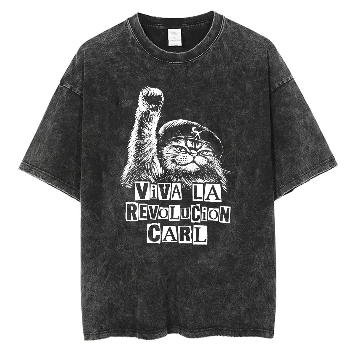 I Am Yelling Carl Dungeon Crawler Carl Vintage Washed T-Shirt Princess Donut Cat Gamer Kleidung Kurzarm-T-Shirts für Männer und Frauen – Detail 6
