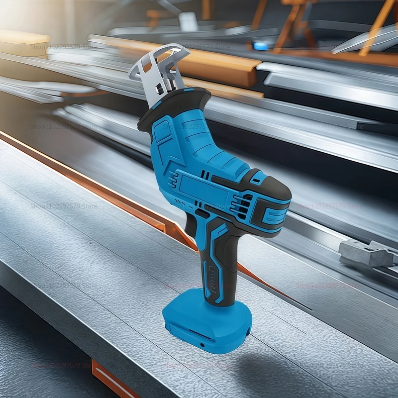 Cordless Electric Reciprocating Saw Compatible Variable Speed Metal and Wood Cutting Tool for Construction and DIY Projects