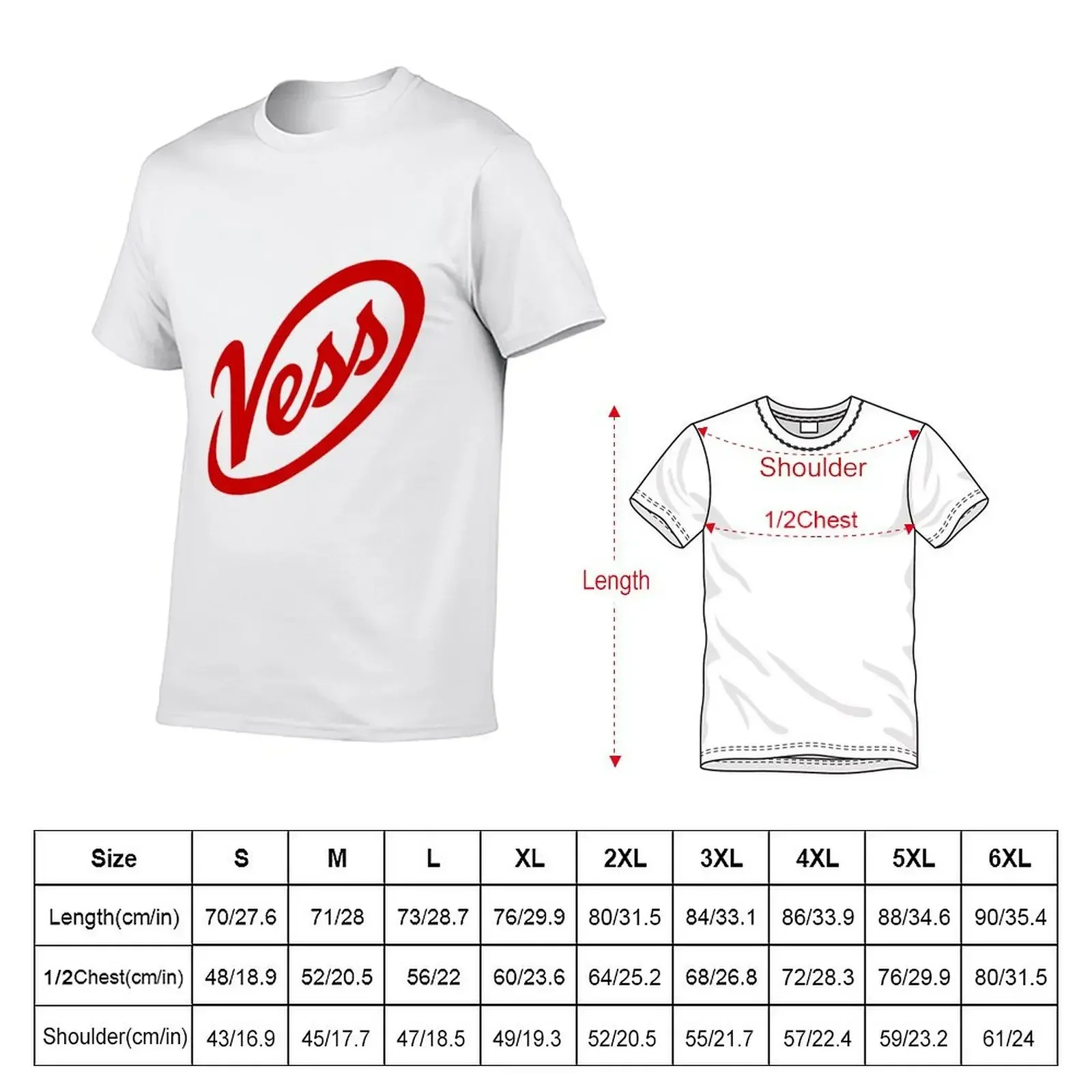 Vess Logo T-Shirt customizeds kawaii clothes Men's clothing