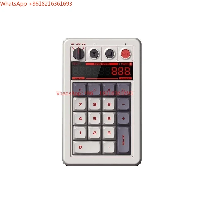 New Arriva Independent Wireless Digital Keypad Calculator 2-in-1 Retro Wind Display External