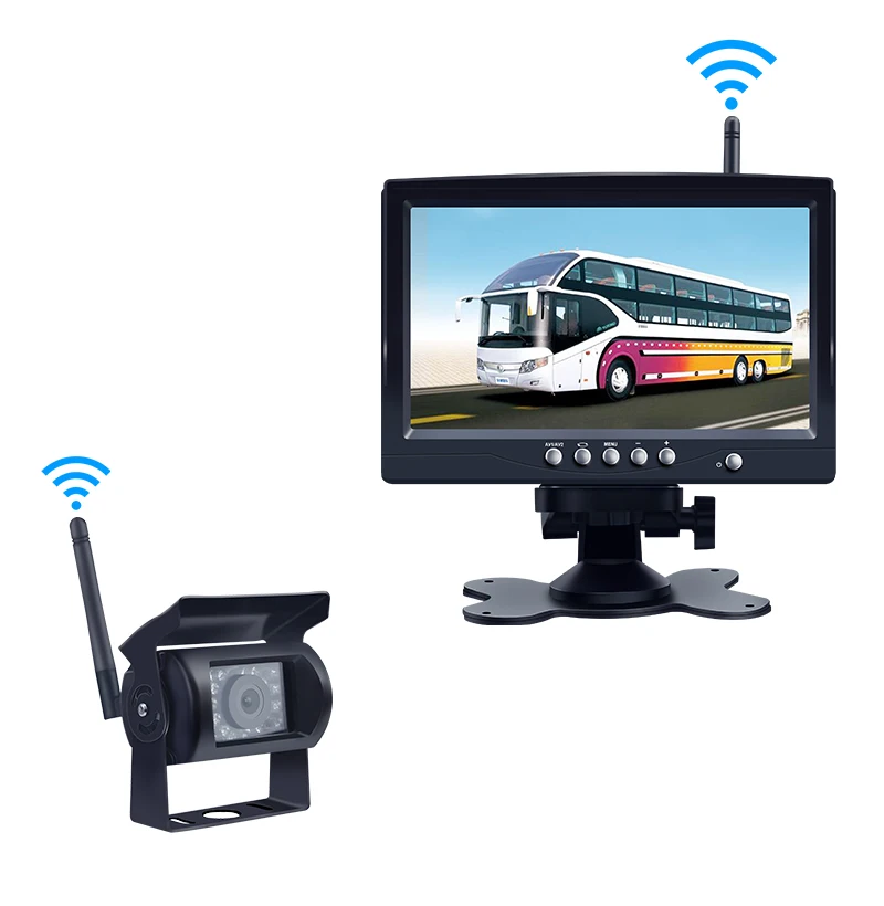 7 Inch Monitor Parking System  2.4G Wireless Truck Rearview Camera Wireless Backup Camera for RV Truck Trailer Bus