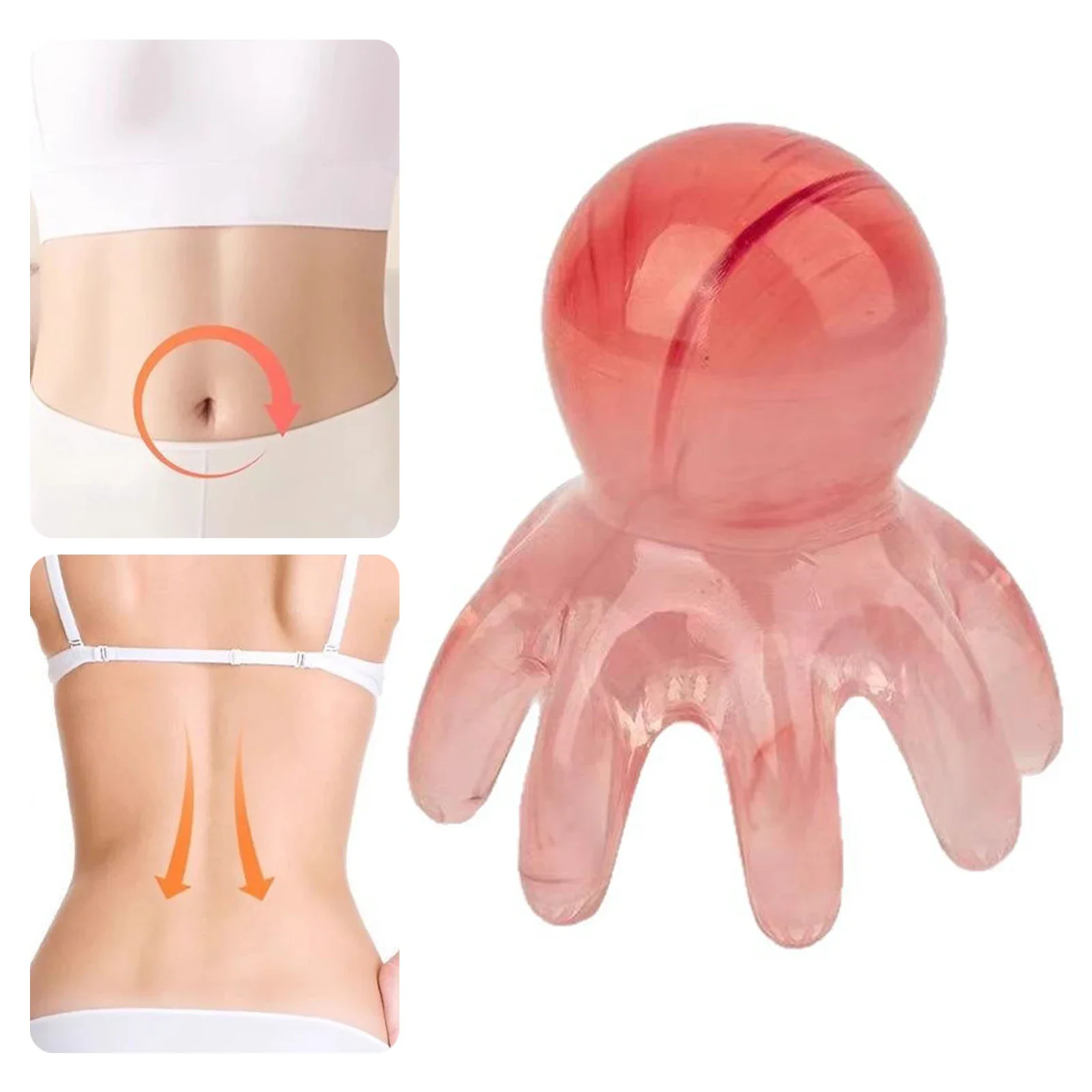 Octopus Shape Scalp Massage Comb 8-Tentacle Head Scratcher Comb Portable for Home Office Massage