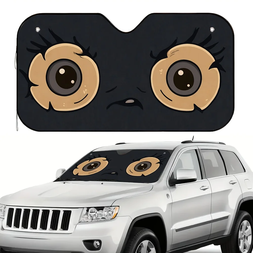 

Автомобильный солнцезащитный козырек с надписью «Причудливое глазное яблоко», с нежным дизайном, который легко устанавливается, идеально подходит для занятых водителей и Fa